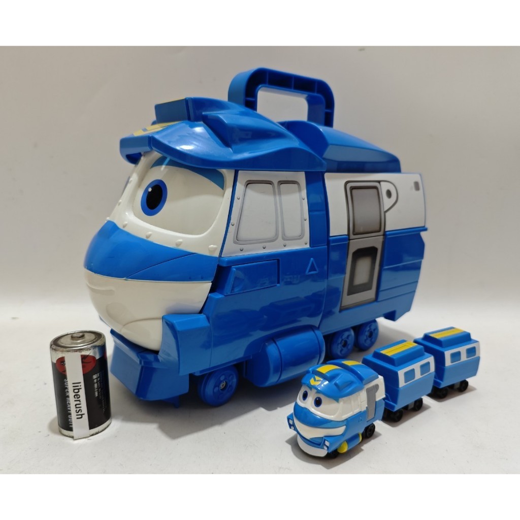 Set silverlit robot trains kay storage case diecast storage playset track