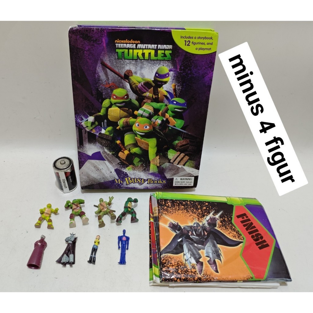 teenage mutant ninja turtles tmnt my busy books story book include 8 figure buku cerita anak