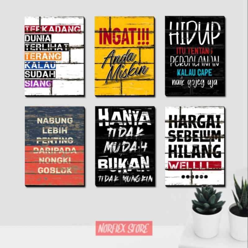 Hiasan dinding kamar Poster dinding motivasi lucu kata kata Pajangan Dekorasi