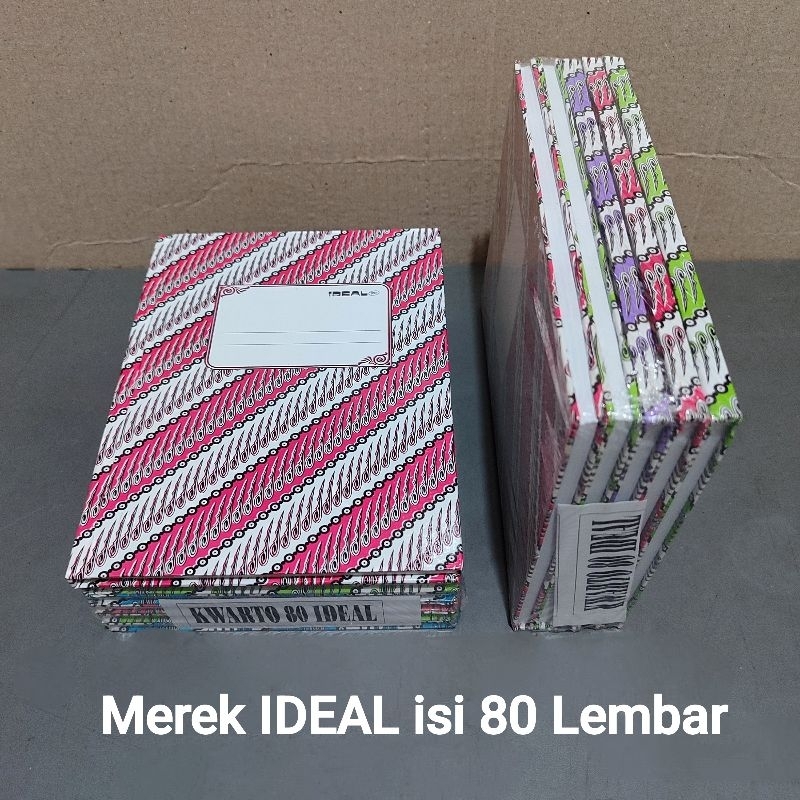 

1 Pak Buku Kwarto 80 Lembar Cover Tebal Isi 5 Pcs