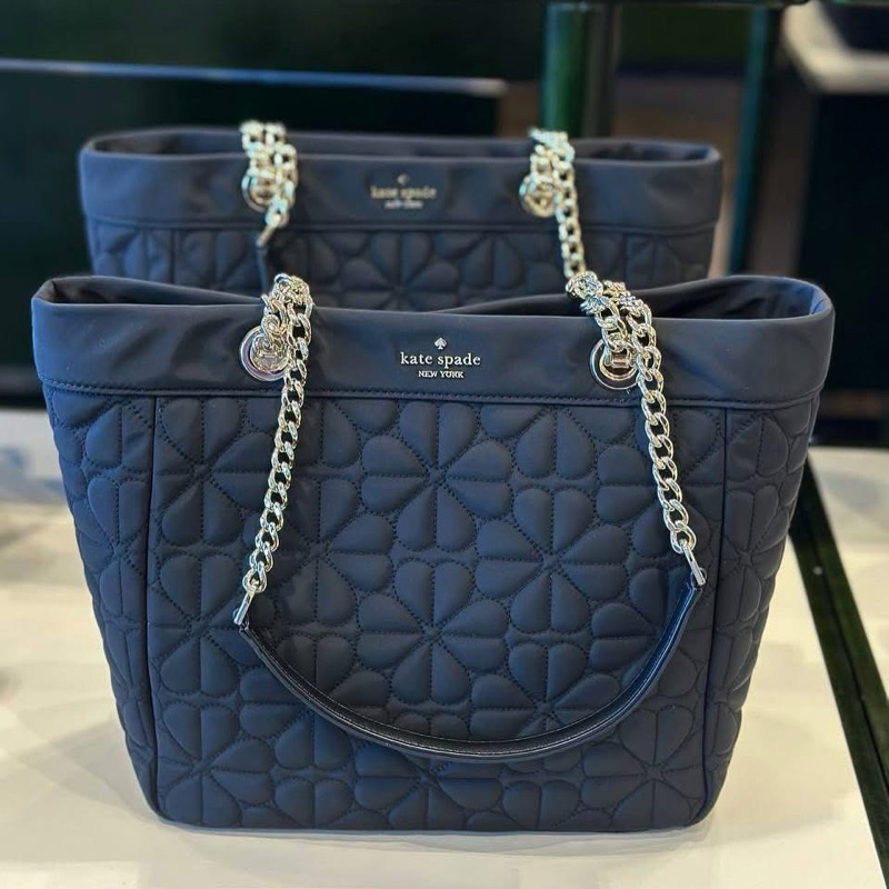 KS KATE SPAD3 KK156 FLOWER QUILTED TOTE BAG