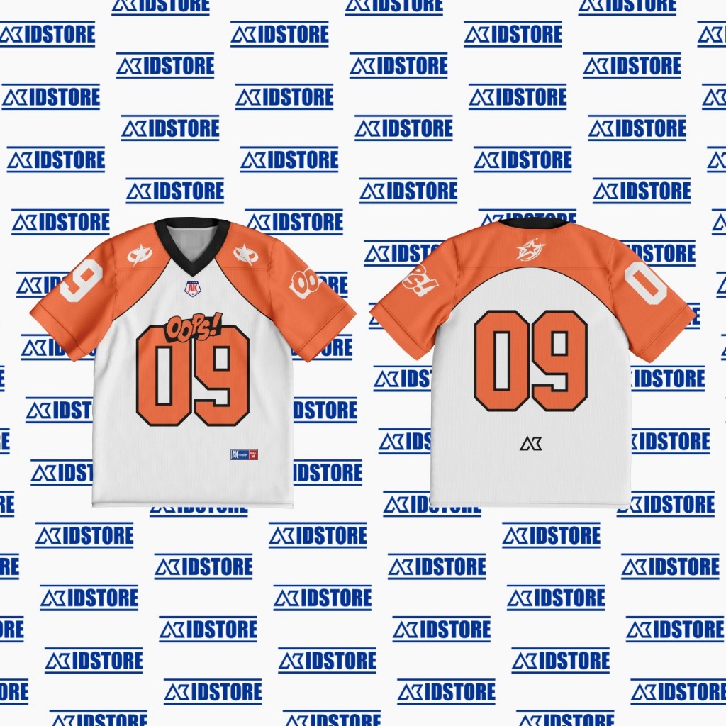 JERSEY BASSBALL CSW 001 WHITE ORANGE PRINTING