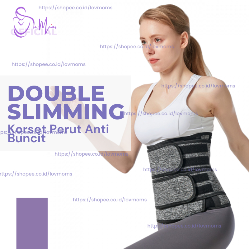 Korset Pelangsing DOUBLE STRAP Sabuk Perut Buncit Pelangsing Pembakar Lemak Corset Pelangsing Pengec