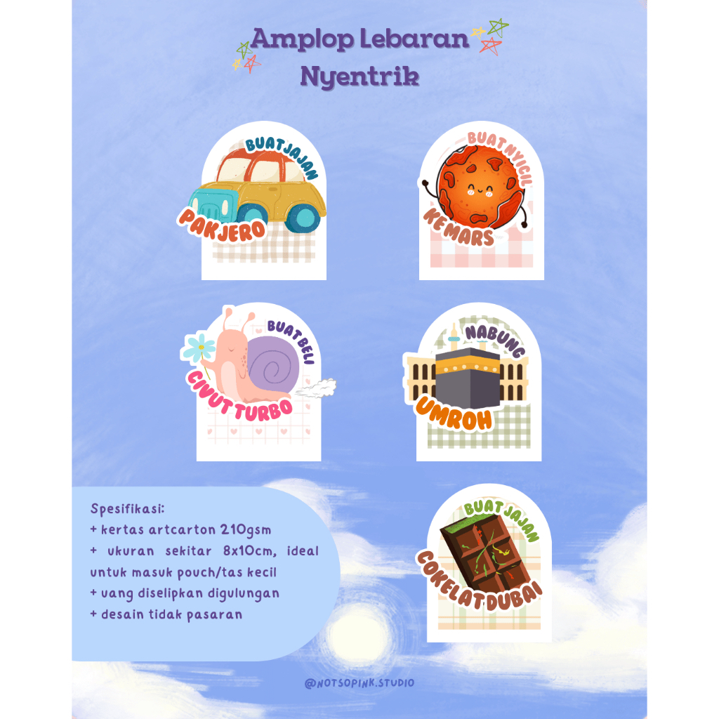 

Notsopink Studio | Amplop Nyentrik