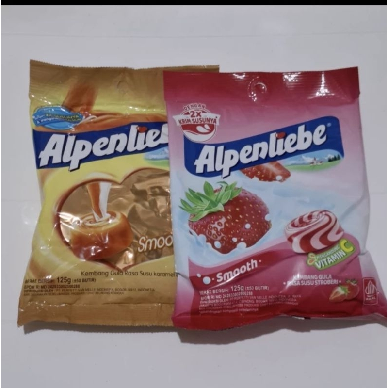 

Alpenliebe permen 2 rasa strawbery & caremel