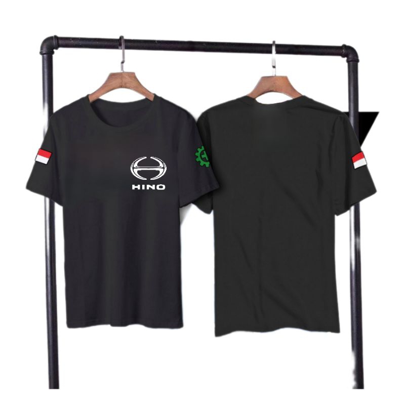 KAOS DISTRO HINO LOGO LENGAN BENDERA T-SHIRT NEW