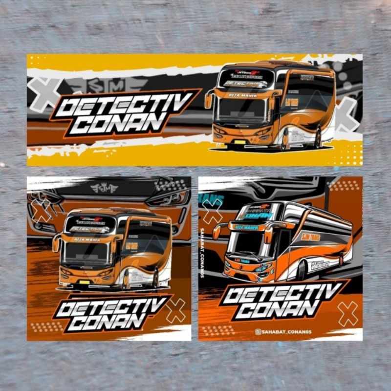 

Stiker bus DETEKTIV CONAN isi 3 Stiker bis bus SJM Detektif Conan original