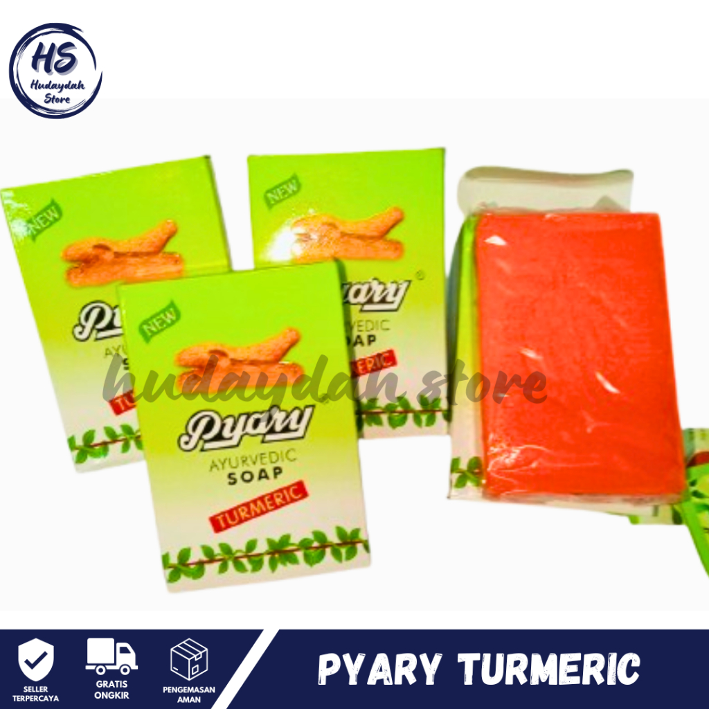 HEMAT GROSIR 1 LUSIN Sabun Herbal Kunyit Arab PYARY TURMERIC Original 100% Tumeric || Soap Pyary Ori