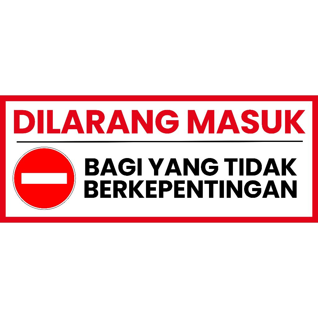 

STIKER LABEL TANDA SIMBOL STAFF ONLY SELAIN KARYAWAN DILARANG MASUK 30cmx10cm