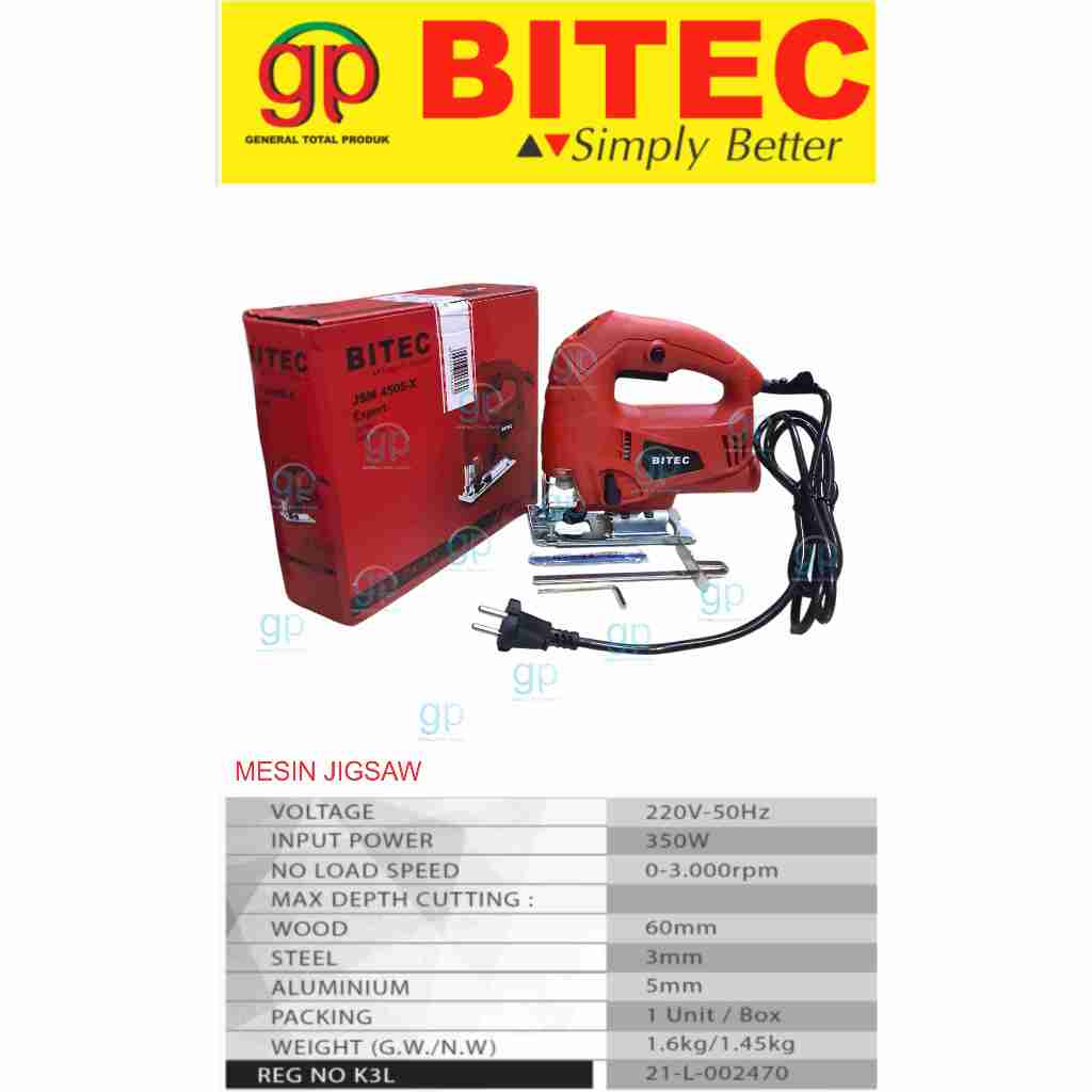 MESIN JIGSAW BITEC JSM 4506 - X, GERGAJI JIGSAW BITEC JSM 4506-X