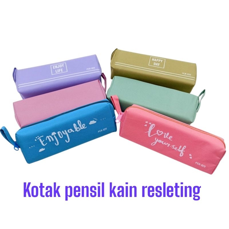 

Tempat Pensil Kain Resleting / kotak pensil kain resleting
