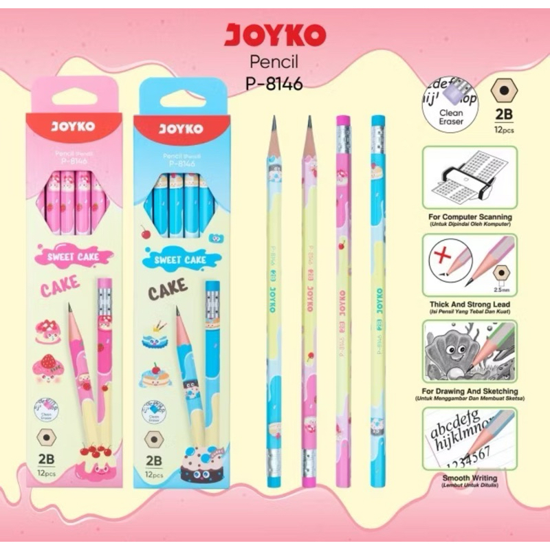 

Pensil Joyko P-8146 Sweet Cake (Lusinan)
