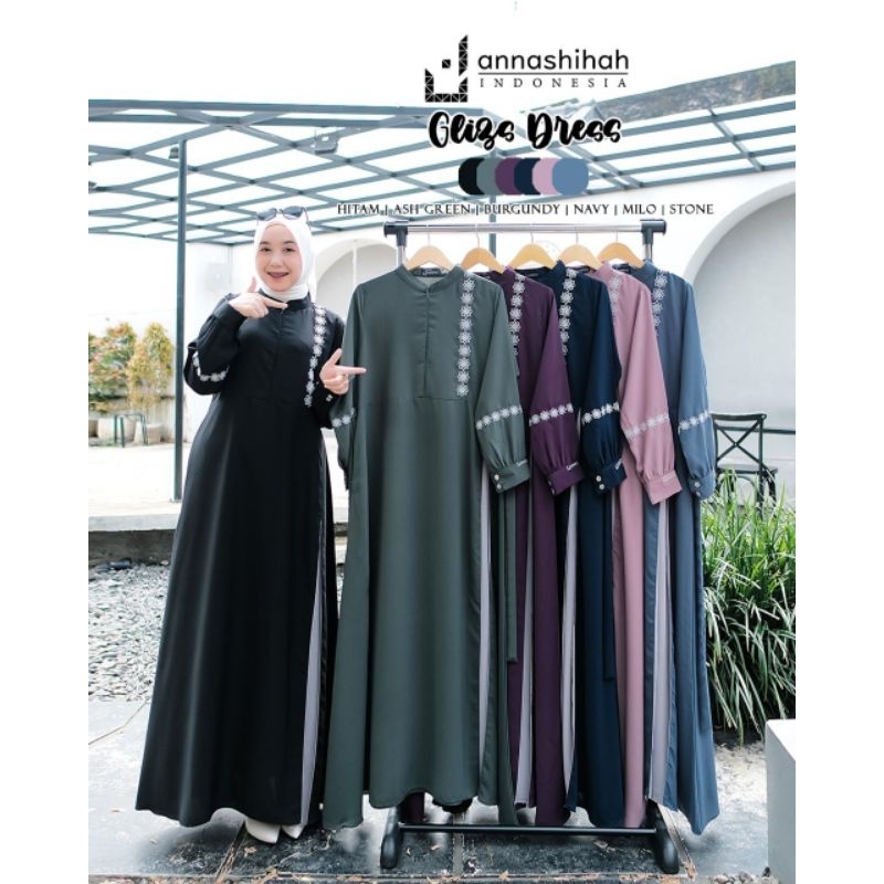 Glizs Qhisty Dress by Annashihah/ Gamis Abaya Annashihah Original Terbaru/ Gamis Qhisty by Annashiha