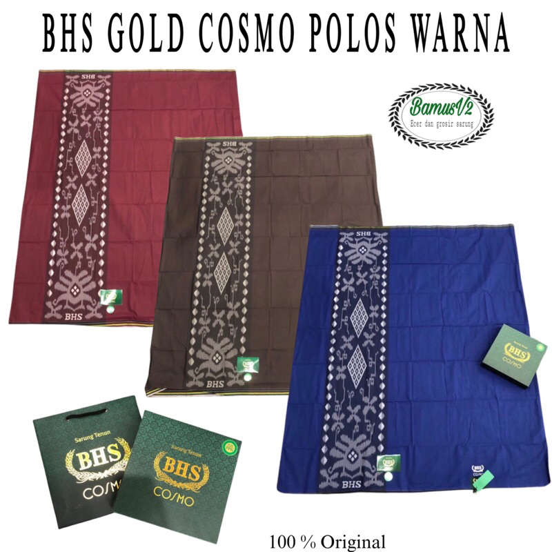 SARUNG BHS COSMO POLOS WARNA