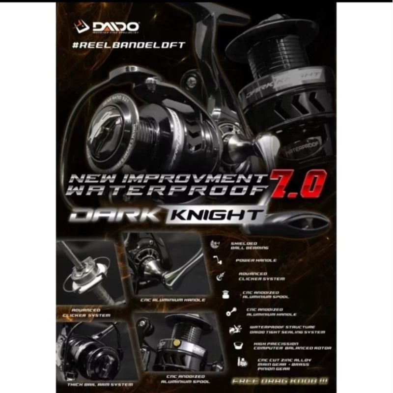 Reel Daido Spinning DARK KNIGHT 1000, 2000, 3000, 4000RK, 6000RK