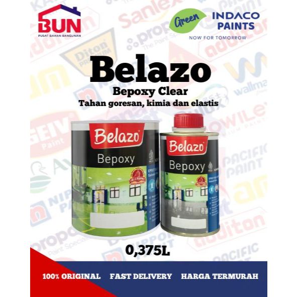 CT EPOXY LANTAI,BETON,KAYU,GRC BESI INDACO BELAZO BEPOXY CLEAR 0.375L