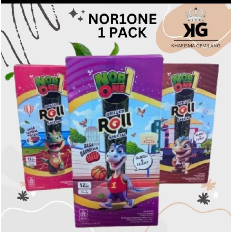 

NORI ONE ROLL GRILLED ROLL 1 PACK ISI 12 PCS RUMPUT LAUT kering siap makan gurih