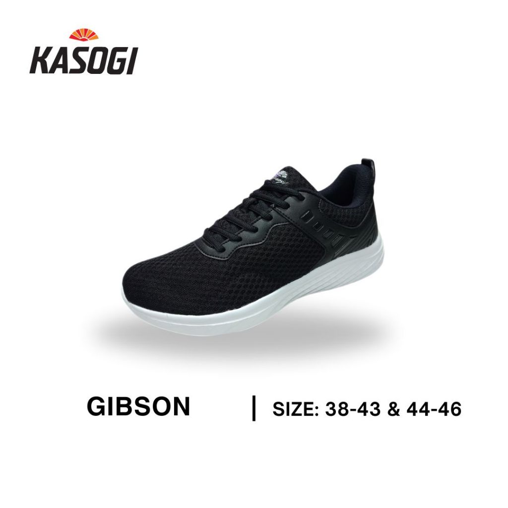 Sepatu Sekolah Kasogi JUMBO Hitam Pria Unisex Sneaker Kerja Gibson