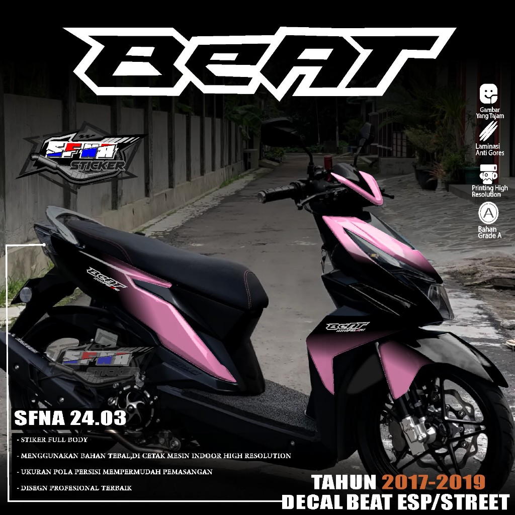 Sticker Beat Full Body 2016 2018 2019 - Decal beat esp/street full body Gradasi Aksesoris Variasi st