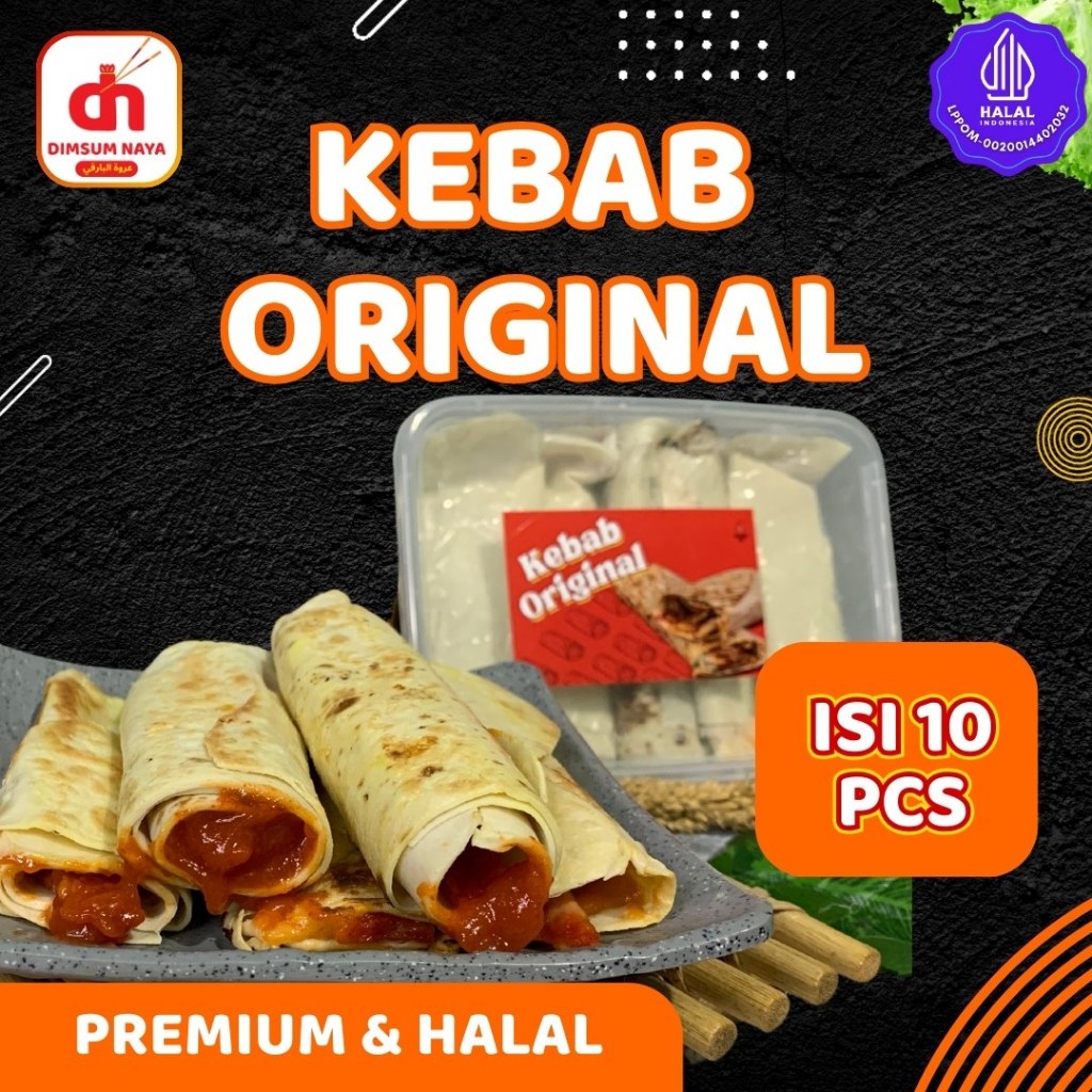 

Kebab Frozen Original Premium isi 10 pcs KEMASAN RANDOM