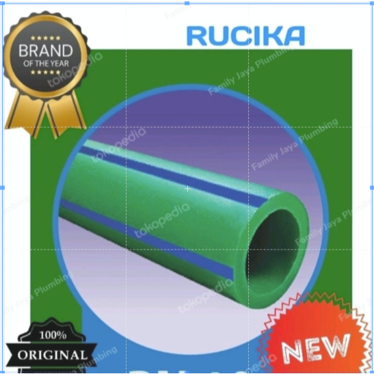 PIPE PIPA PPR 32MM 1 INCH - 63MM 2 INCH PN 10 AIR DINGIN RUCIKA KELEN GREEN