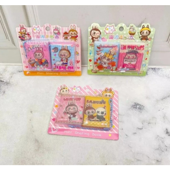 

MINI NOTEBOOK LABUBU XM-A14 BK-1718 / MINI SHARING BOOK 1 SET 2 PCS BUKU CATATAN UNIK LUCU MOTIF KARTUN GLITTER LABUBU KERTAS FULL COLOR BISA COD