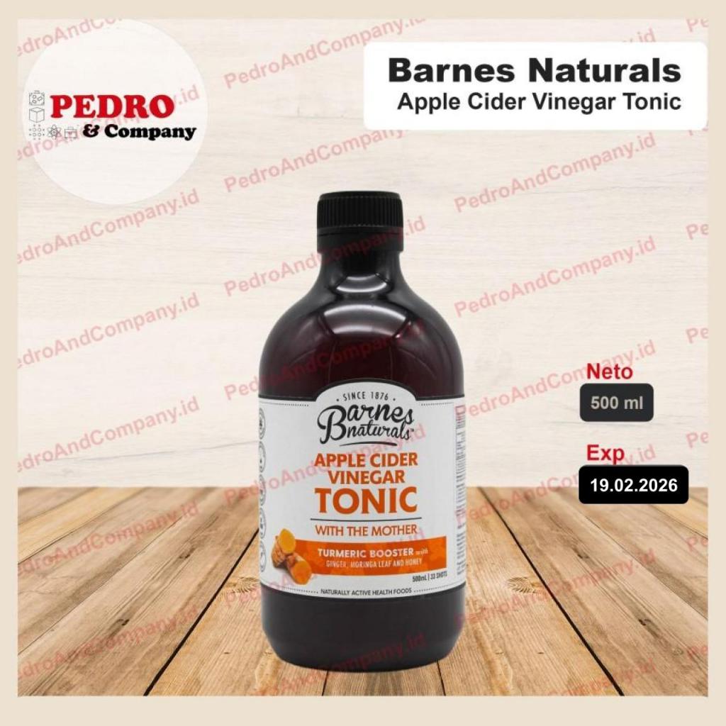 

Barnes naturals Apple Cider Vinegar TONIC 500 ml cuka apel tumeric boo