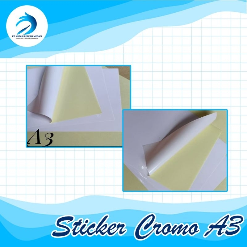 

Sticker cromo ukuran A3