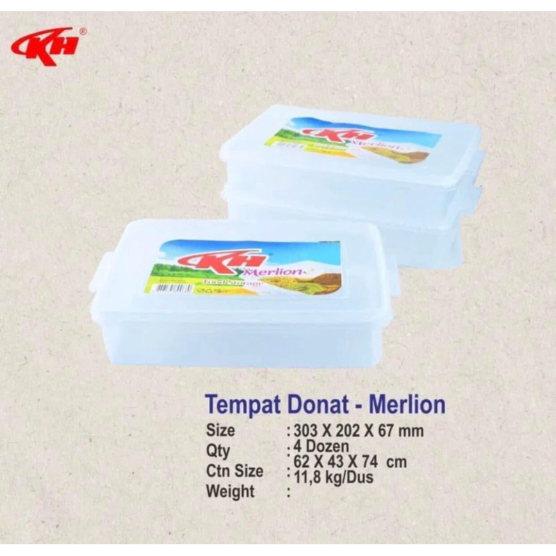 Tempat Donat Food Storage Box Container Merlion KH