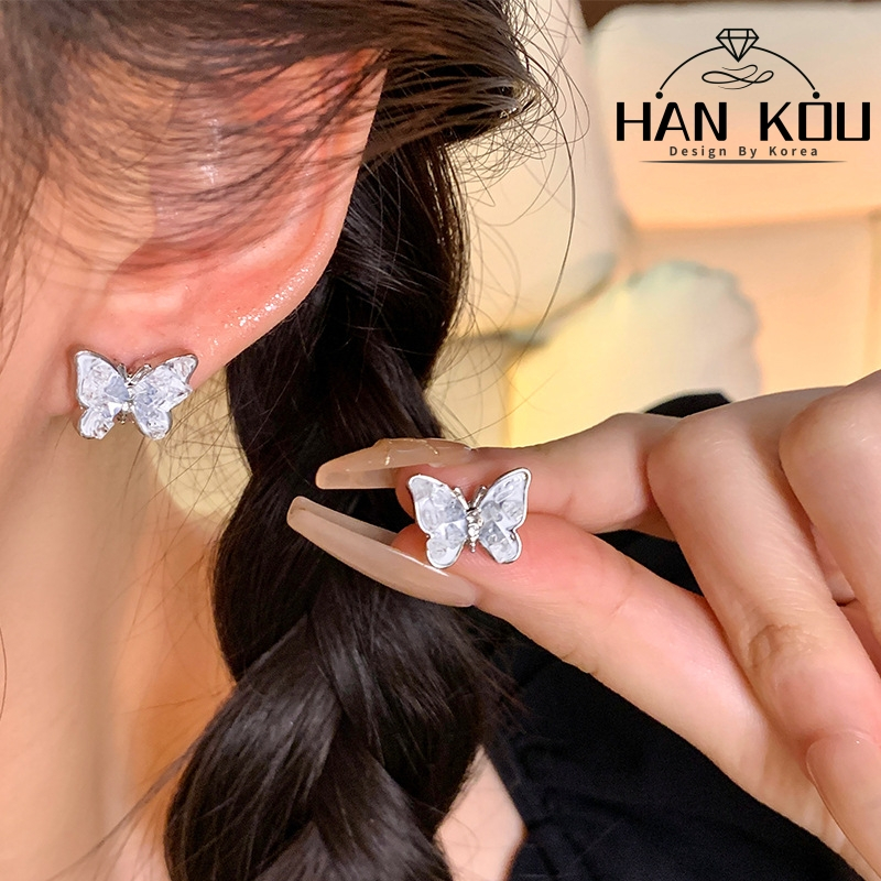 HANKOU-Anting Titanium Wanita Anti Karat Dan Anti Luntur Anting Wanita Hijab Korea Style A-23