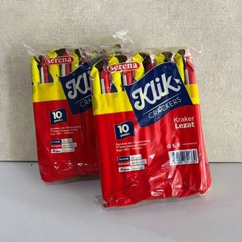 

BISKUIT KLIK SERENA 1 RENCENG ISI 10 PCS X 12 GR