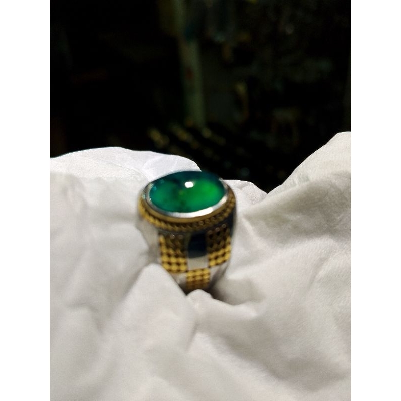 batu cincin bacan 10x12 ring titanium 7