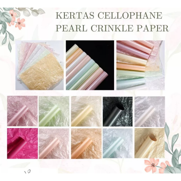 

Kertas Cellophane Pearl Crinkle Paper