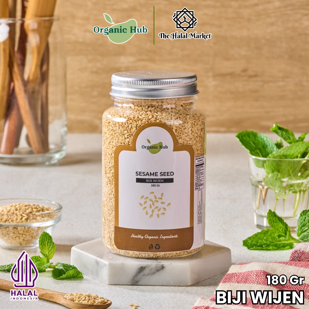 

Organic Hub Sesame Seed Rempah Nusantara Biji Wijen Putih Sangrai Roasted 180 gr