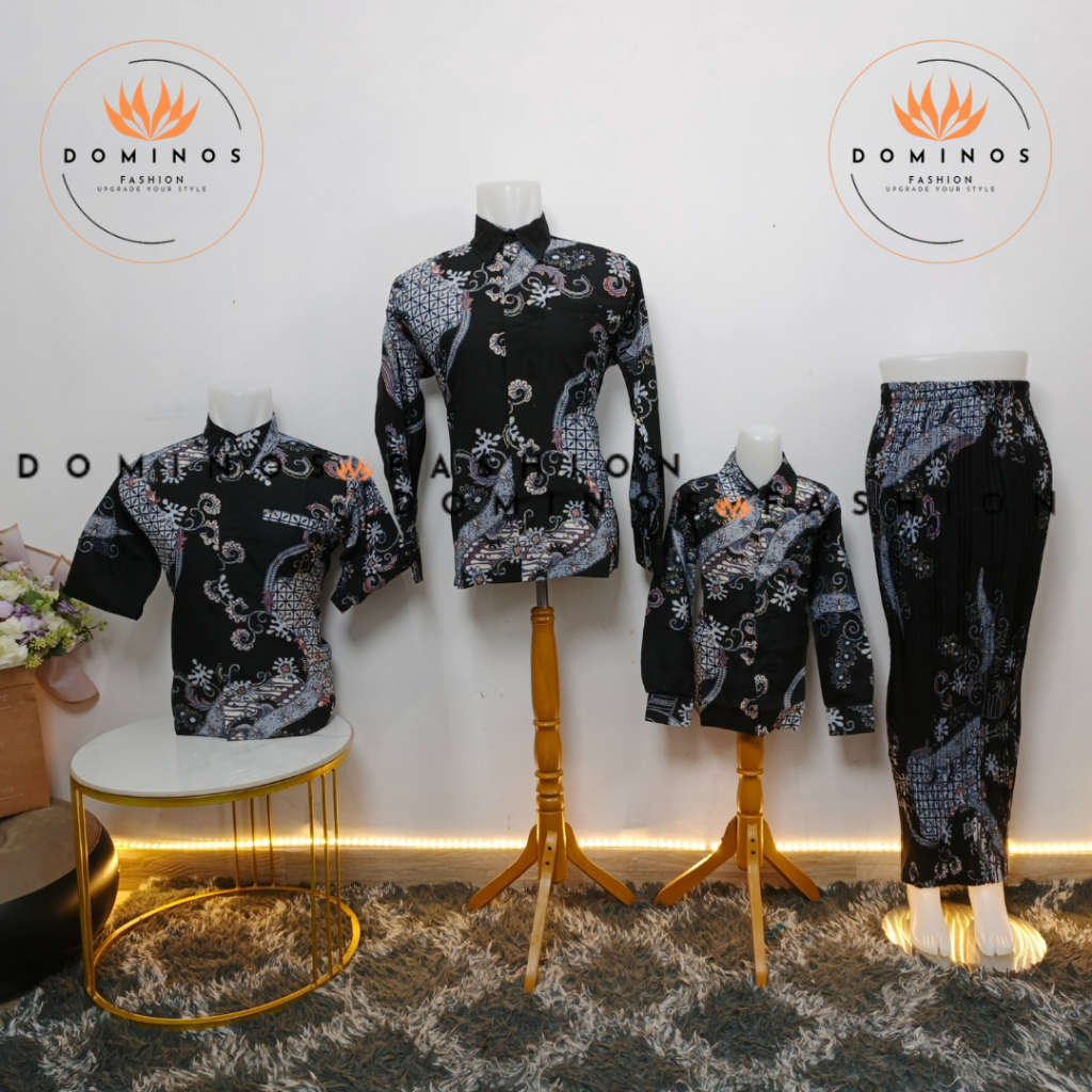 DOMINOS FASHION (SN SILVER LILAC)  Batik Set Keluarga - Batik Couple - Batik Seragam - Batik Modern 