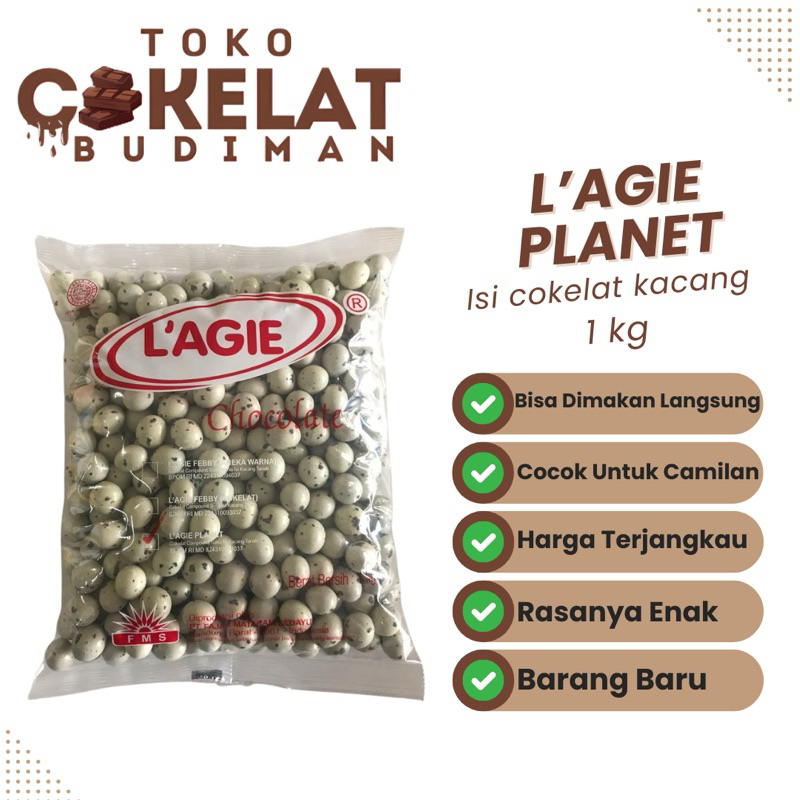 

Lagie Planet 1kg | Chacha Planet isi Coklat Kacang