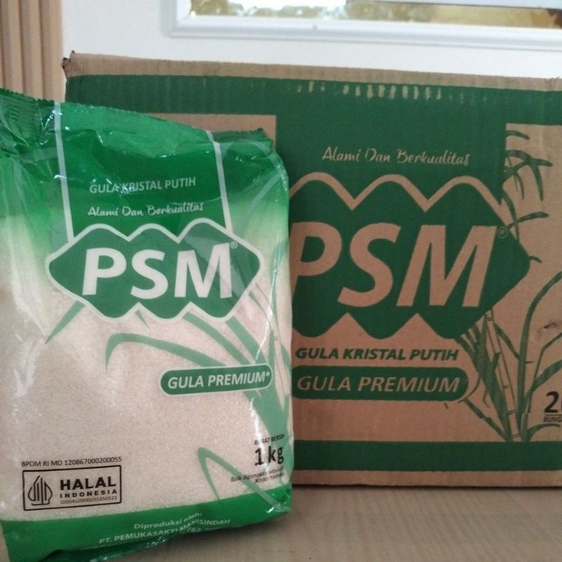 

Gula Pasir 1 Kg PSM hijau Premium