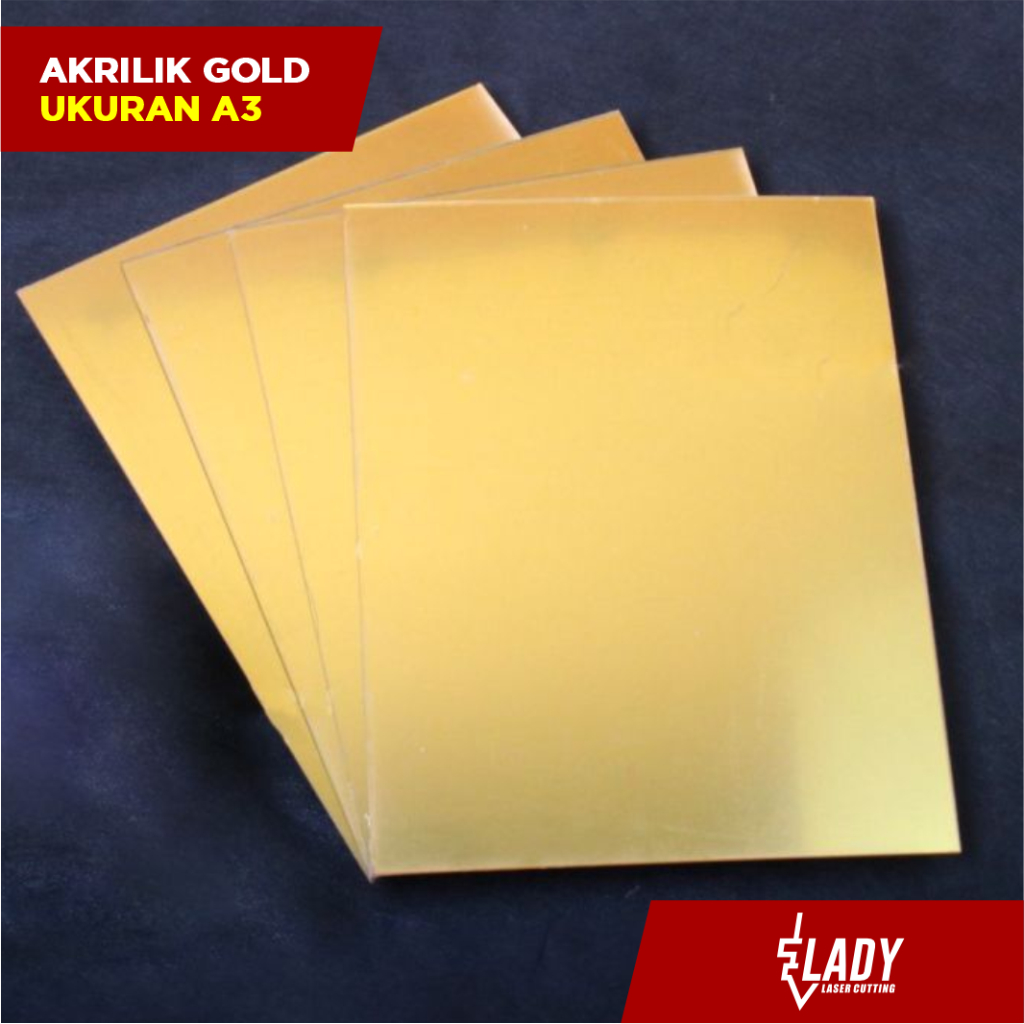 

Akrilik Gold Ukuran A3 Ketebalan 2mm