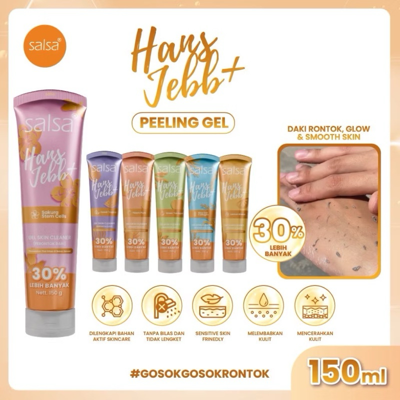 Salsa Hans Jebb Peeling Gel Perontok Daki Scrub Lulur Eksfoliasi Wajah Badan