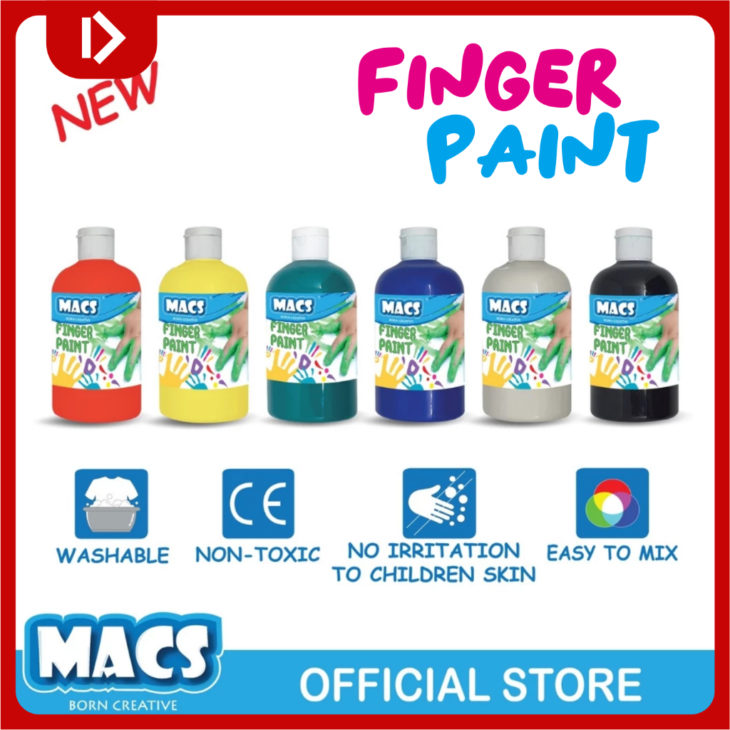 

DOSIDO - MACS Finger Paint / Finger Painting / Cat lukis 500ml
