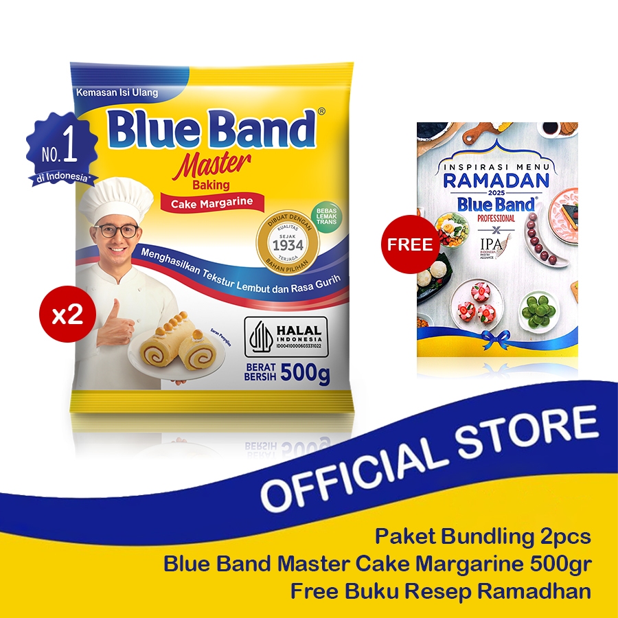 

Paket Bundling 2pcs Blue Band Master Cake Margarine 500gr Free Buku Resep Ramadhan