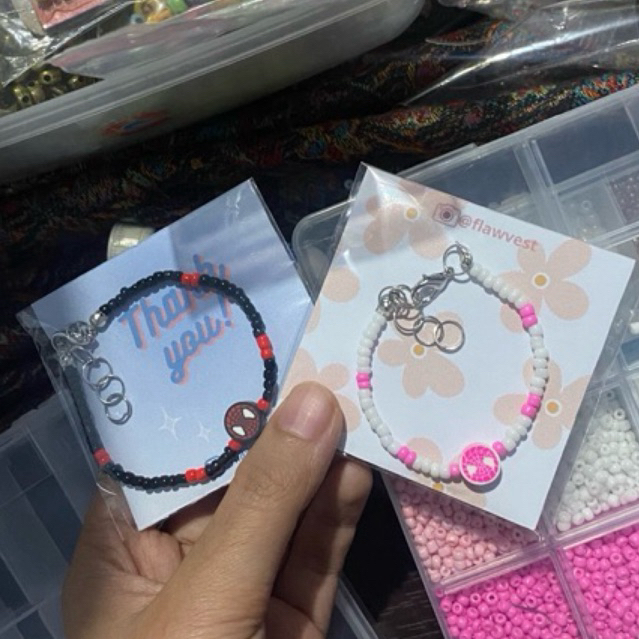 gelang spiderman miles and gwen couple bracelet