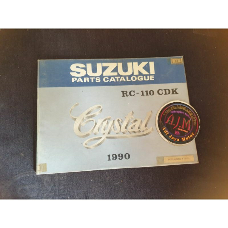 Buku Part Katalog Catalog Suzuki Crystal Rc110 1990