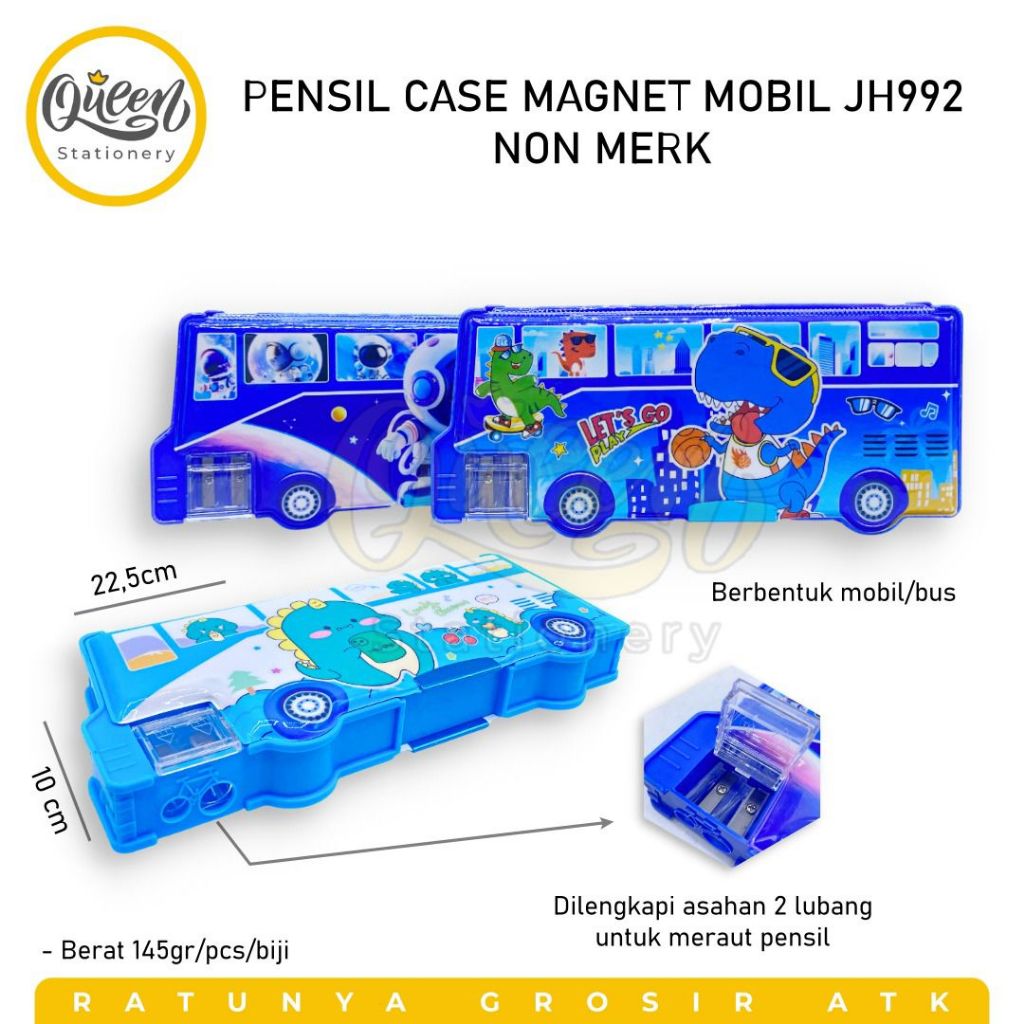 

1 PCS PENCIL CASE MAGNET MOBIL JH992 NON MERK / KOTAK PENSIL MAGNET MODEL MOBIL