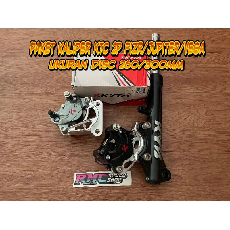 Kaliper Ktc Kytaco FizR jupiter Vega ukuran disc 260mm 300mm / Kaliper Ktc set breket baut Jupiter /