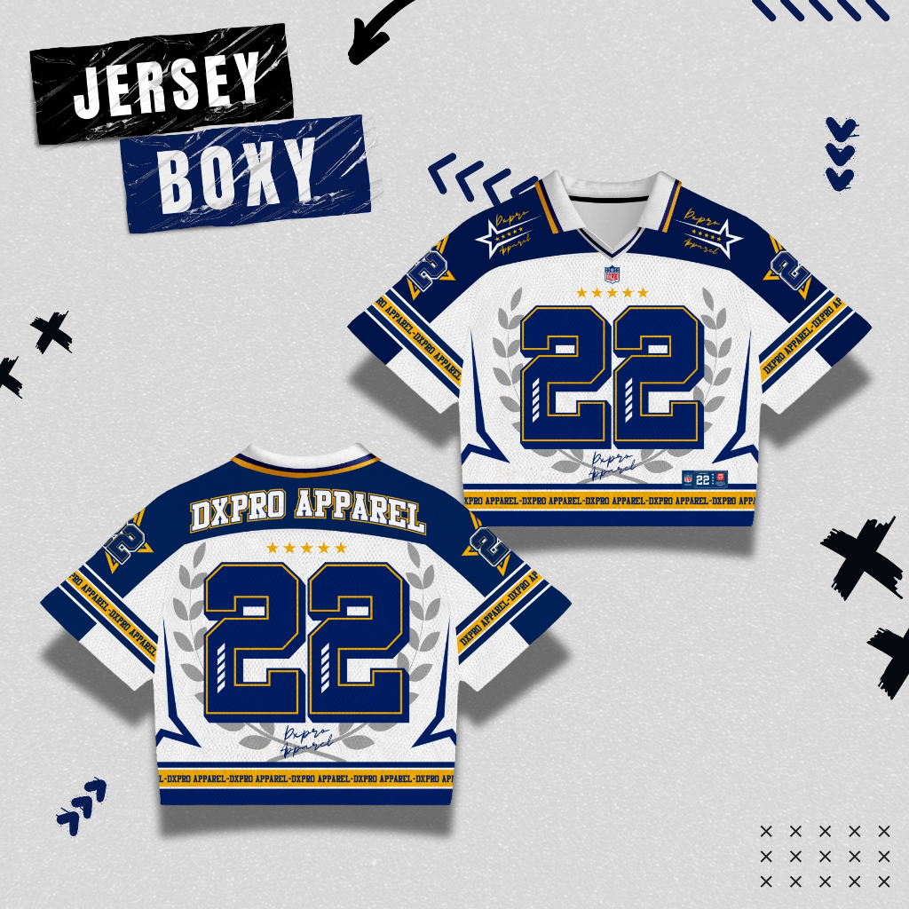 DXPRO-22 Navy Jersey Boxy Fullprinting Unisex