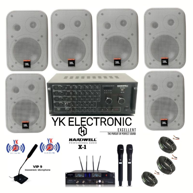paket sound system JBL cafe masjid kantor sekolah 6 unit speaker JBL original