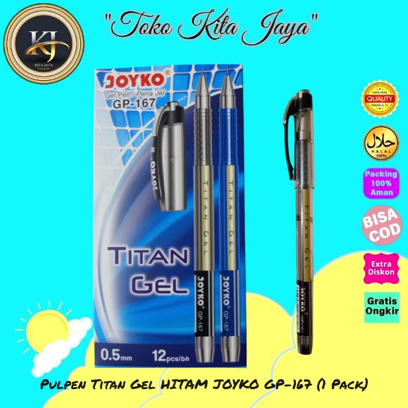 

Pulpen Titan Gel 0.5mm JOYKO GP-167 (1 Pack)