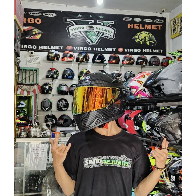 HELM MLA CRYPTON MOTIF CARBON PAKET GANTENG