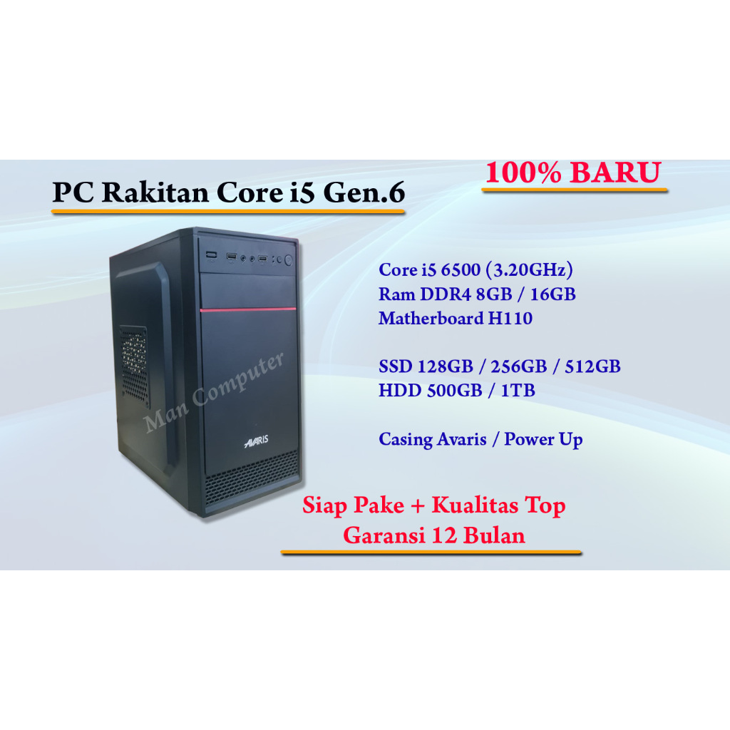 PC/CPU Gen 6 Core i3 dan Core i5 PC Gen gen6 Ddr4